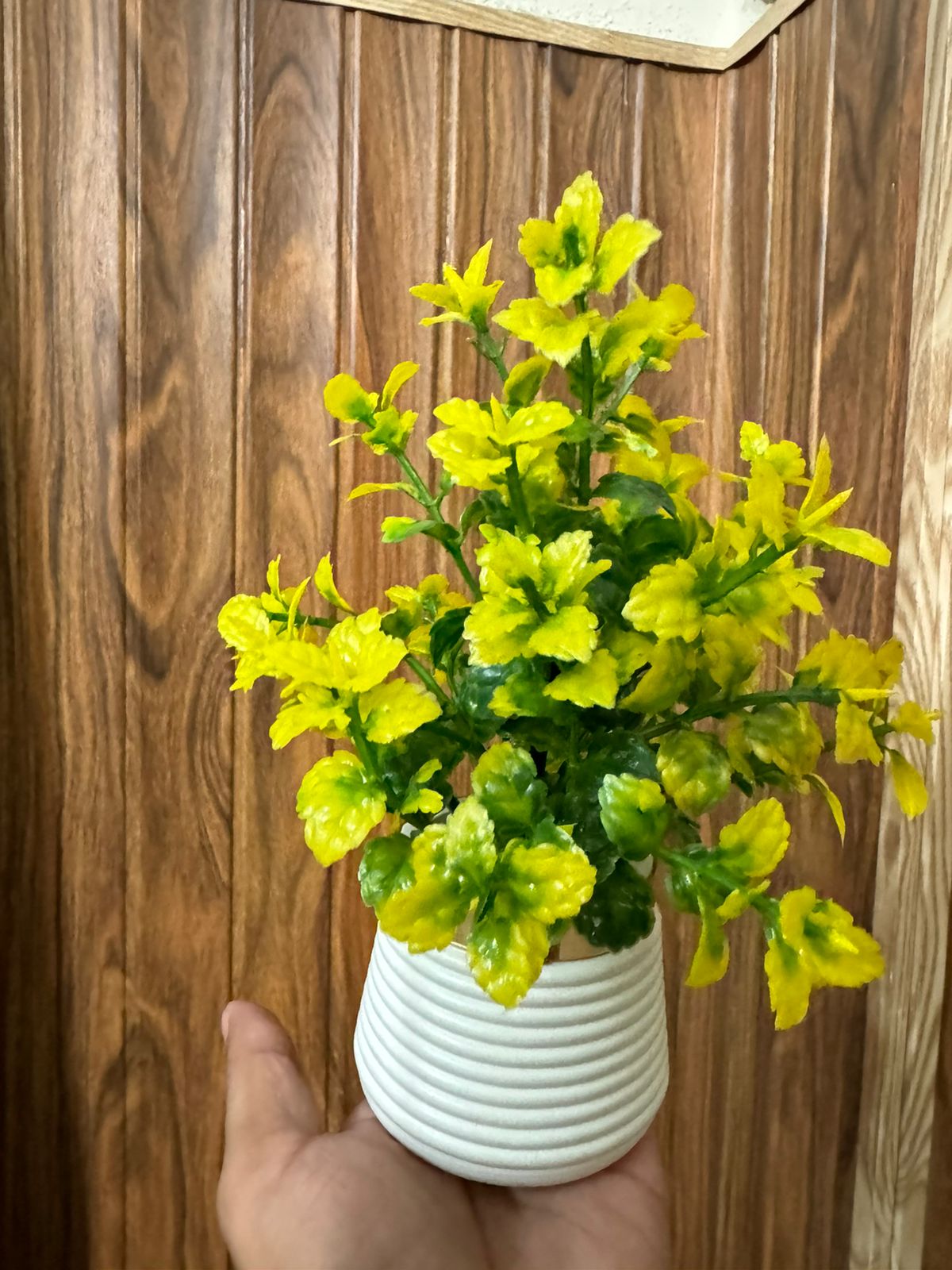 Artificial Wild Plant with Black / White Pot | Washable | Best Used for Home Purposes and Office Decoration Table Top home decoration items flowers Showpiece for home decoration