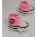 Handmade crochet Baby Shoes Crochet Booties for Baby- Woolen Shoes Gift- Baby Converse Sneaker for winter Customize 0-18 Months Red Blue Pink...